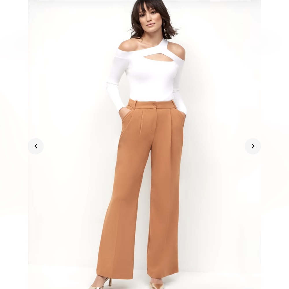 NWT NY&C High Rise Pleated Pocket Wide Leg Slacks Pant - Magic Crepe® Size XXL